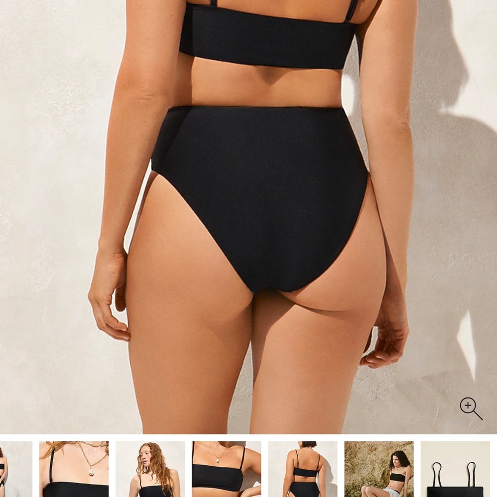 Black Strapless Bikini Top - Picture 3 of 8